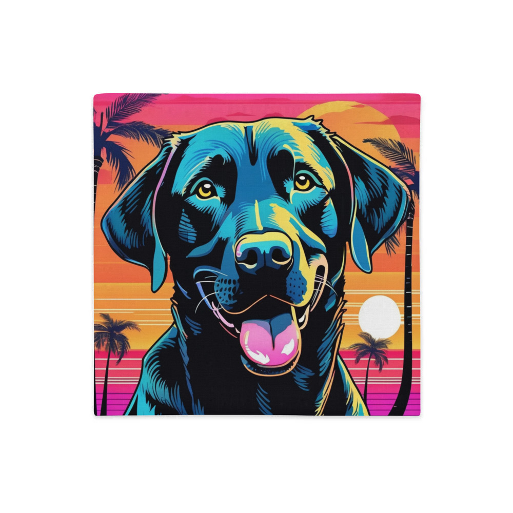 PugMug Custom Black Labrador Retriever Premium Pillow Case