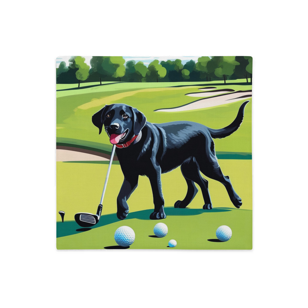 PugMug Custom Black Labrador Retriever Premium Pillow Case