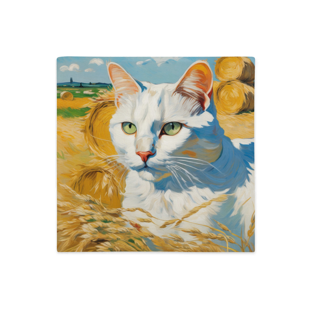 PugMug Custom White Companion Cat Premium Pillow Case