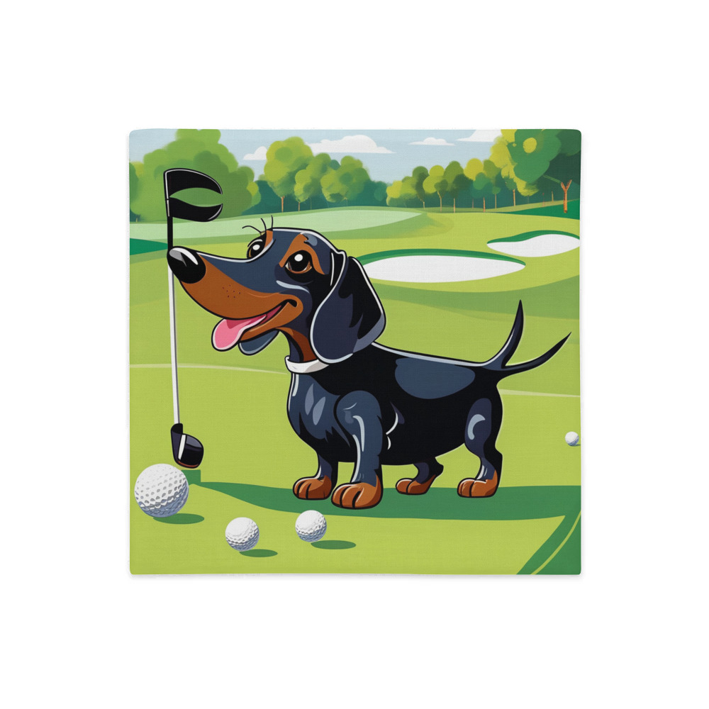 PugMug Custom Black Dachshund Premium Pillow Case