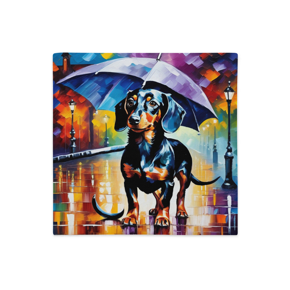 PugMug Custom Black Dachshund Premium Pillow Case