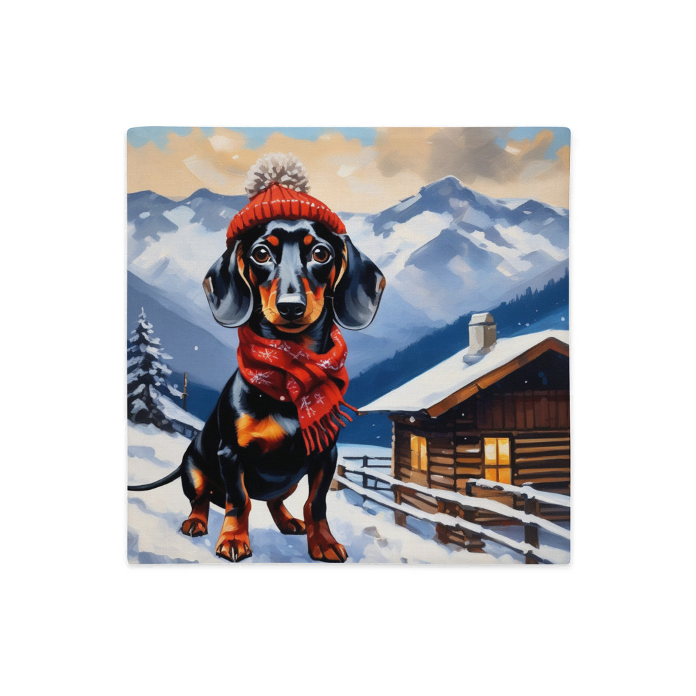 PugMug Custom Black Dachshund Premium Pillow Case