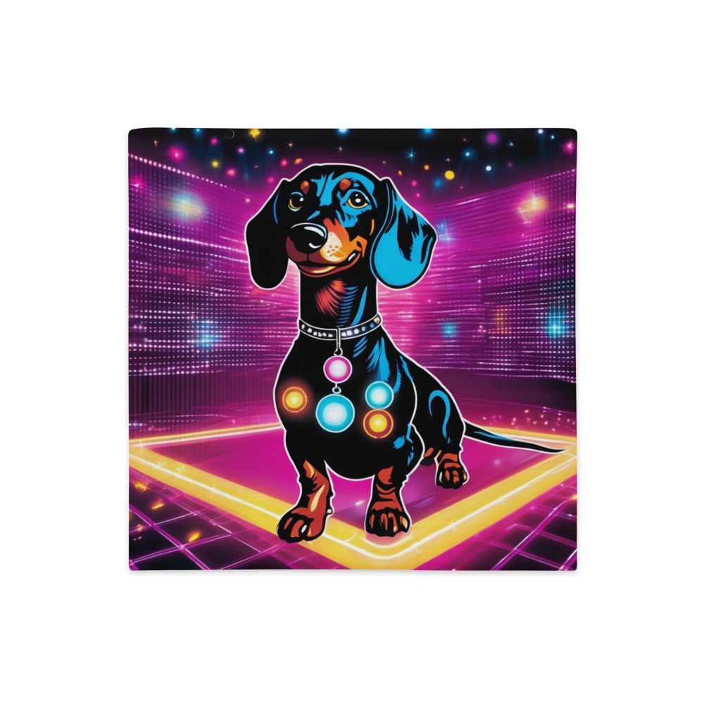 PugMug Custom Black Dachshund Premium Pillow Case