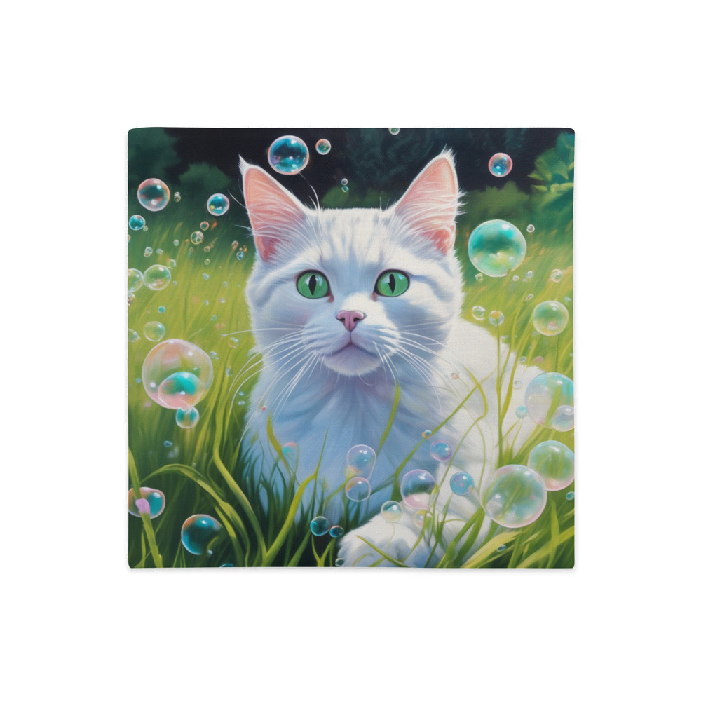 PugMug Custom White Companion Cat Premium Pillow Case