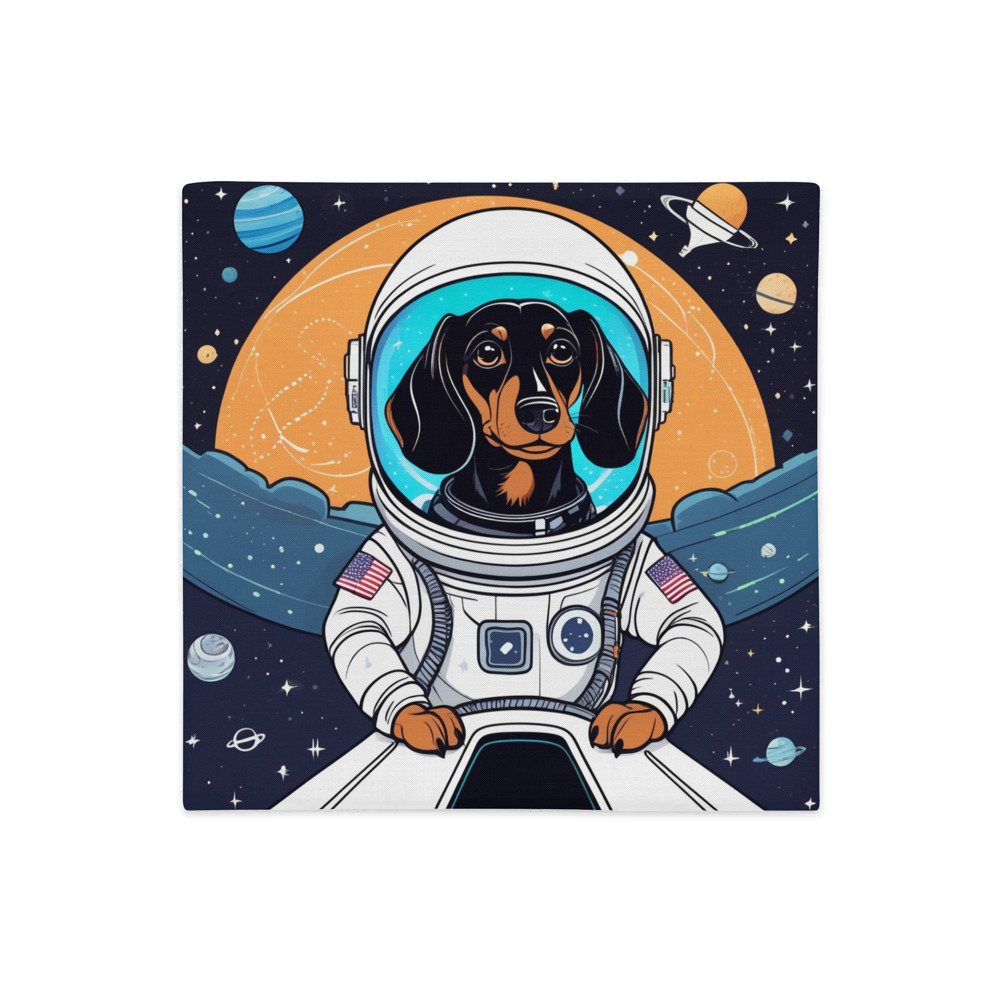 PugMug Custom Black Dachshund Premium Pillow Case