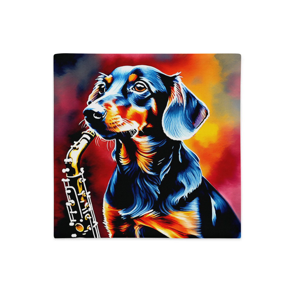 PugMug Custom Black Dachshund Premium Pillow Case