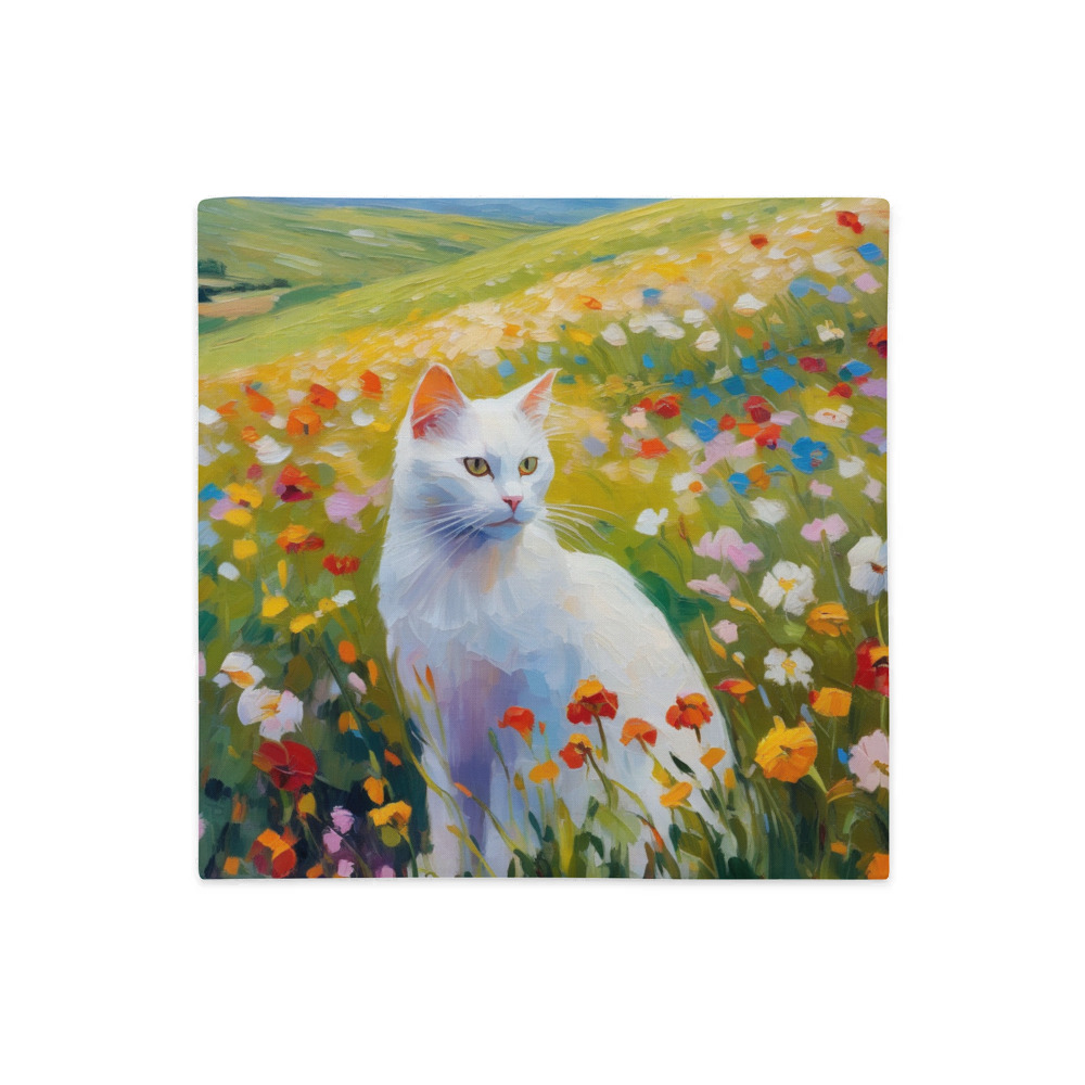 PugMug Custom White Companion Cat Premium Pillow Case