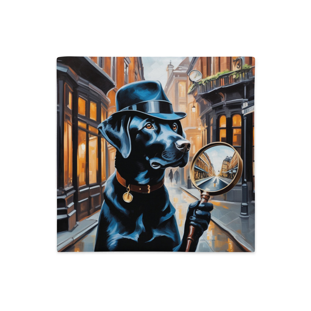 PugMug Custom Black Labrador Retriever Premium Pillow Case