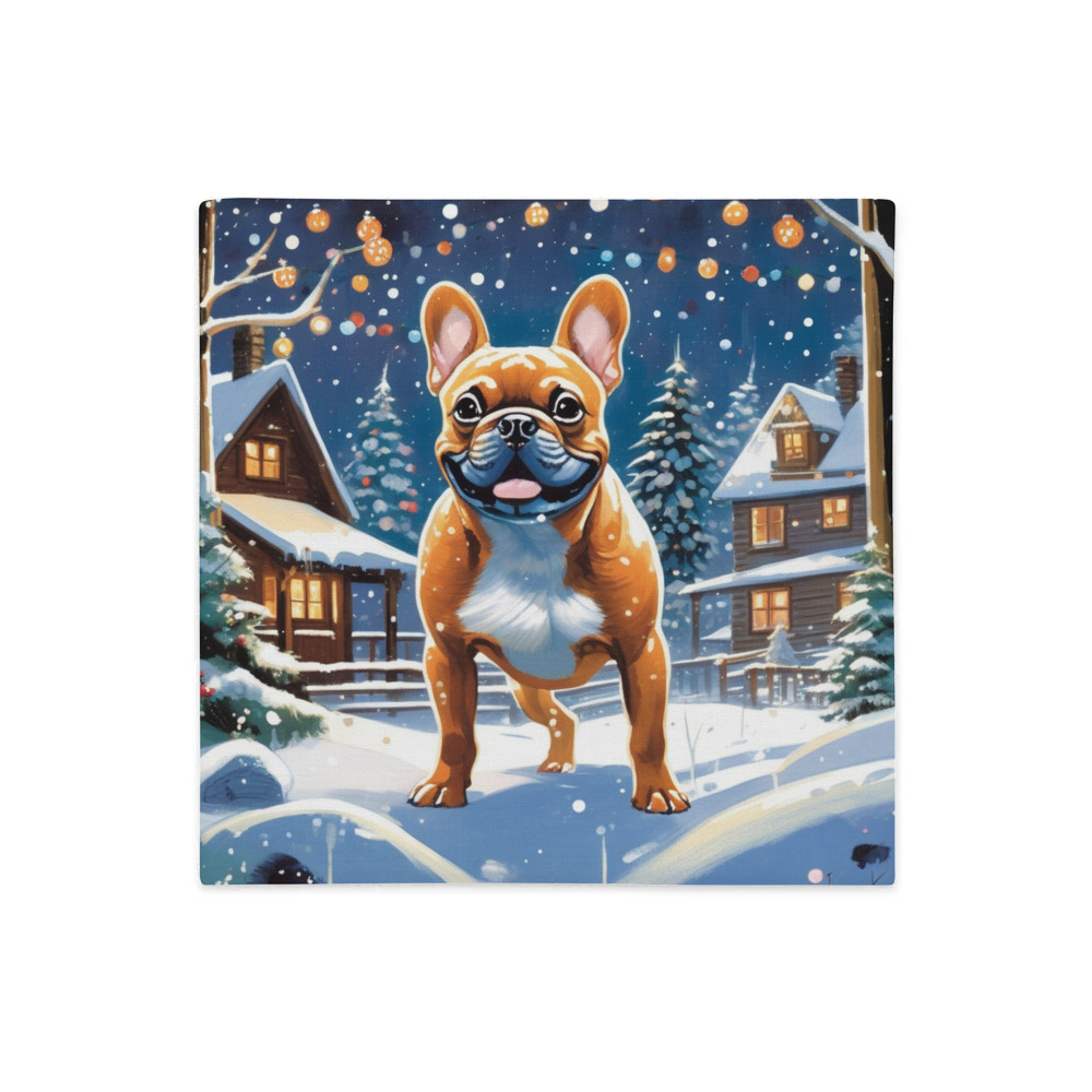 PugMug Custom Tan French Bulldog Premium Pillow Case