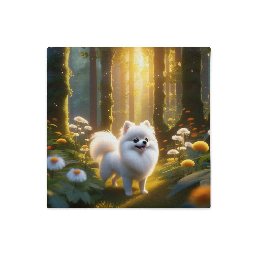 PugMug Custom White Pomeranian Premium Pillow Case