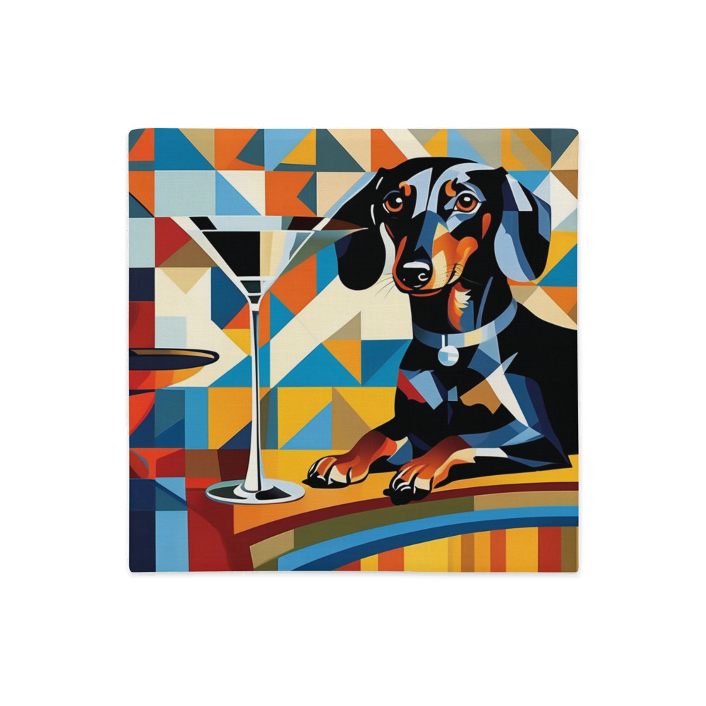 PugMug Custom Black Dachshund Premium Pillow Case