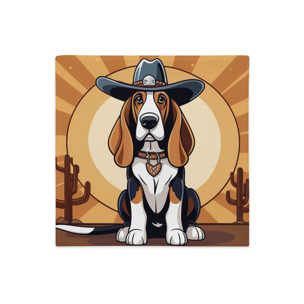 PugMug Custom Basset Hound Premium Pillow Case