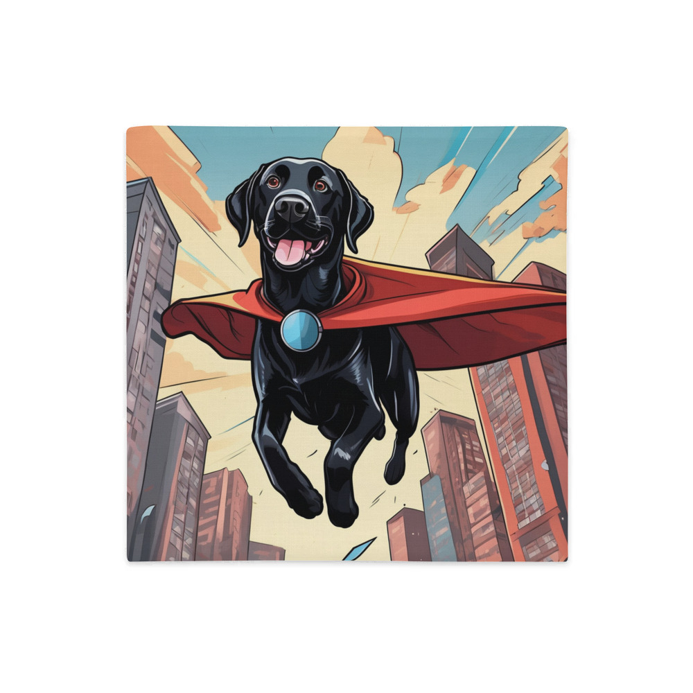 PugMug Custom Black Labrador Retriever Premium Pillow Case