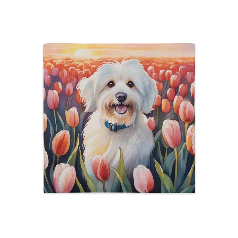 PugMug Custom White Havanese Dog Premium Pillow Case