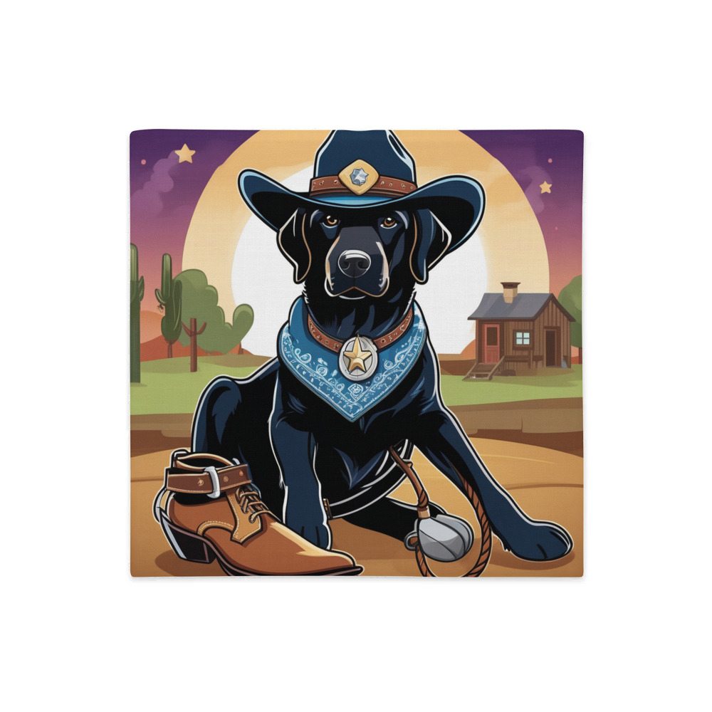 PugMug Custom Black Labrador Retriever Premium Pillow Case