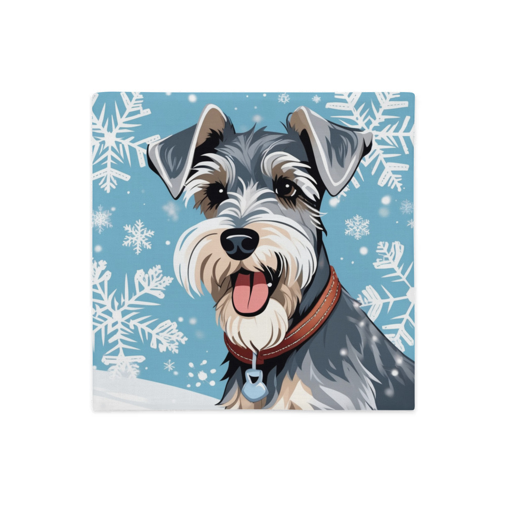 PugMug Custom Miniature Schnauzer Premium Pillow Case
