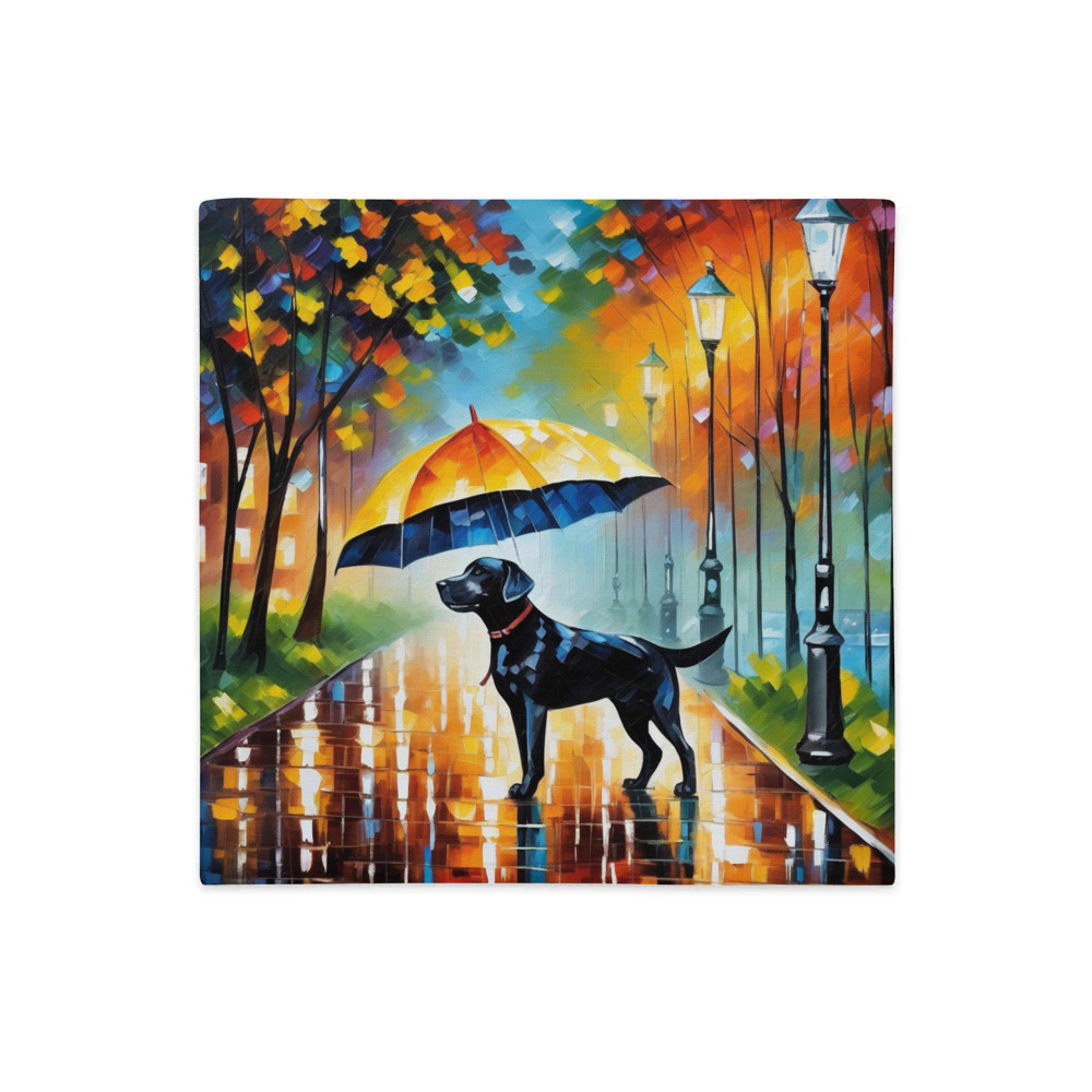 PugMug Custom Black Labrador Retriever Premium Pillow Case