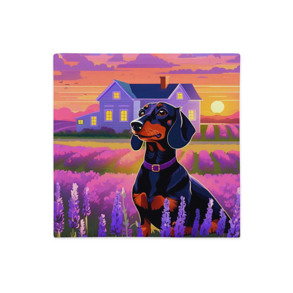 PugMug Custom Black Dachshund Premium Pillow Case