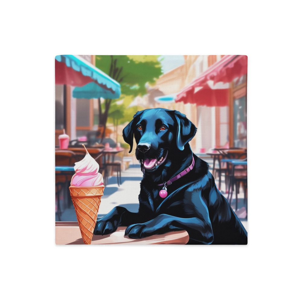 PugMug Custom Black Labrador Retriever Premium Pillow Case