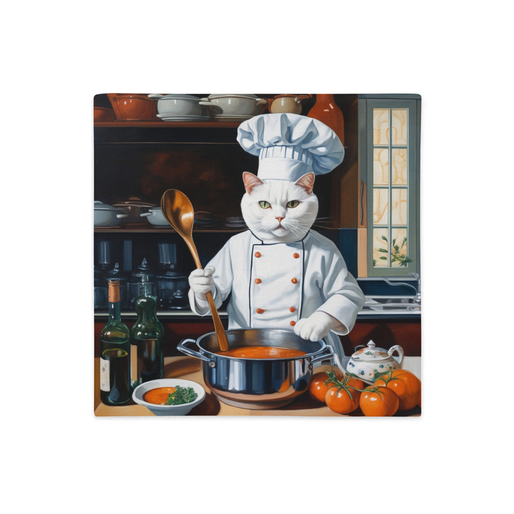 PugMug Custom White Companion Cat Premium Pillow Case