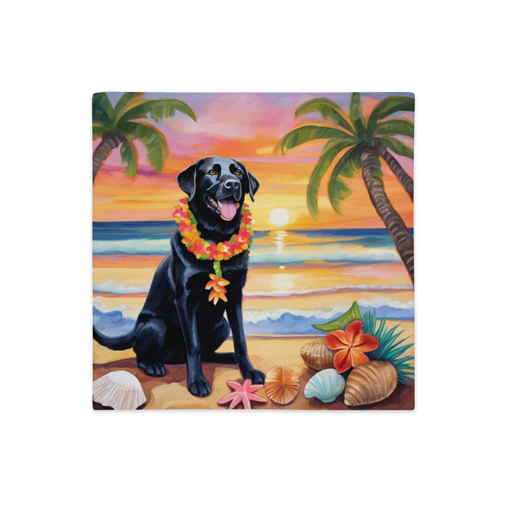 PugMug Custom Black Labrador Retriever Premium Pillow Case