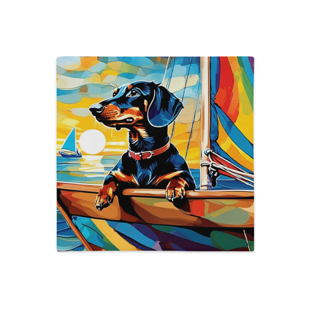 PugMug Custom Black Dachshund Premium Pillow Case