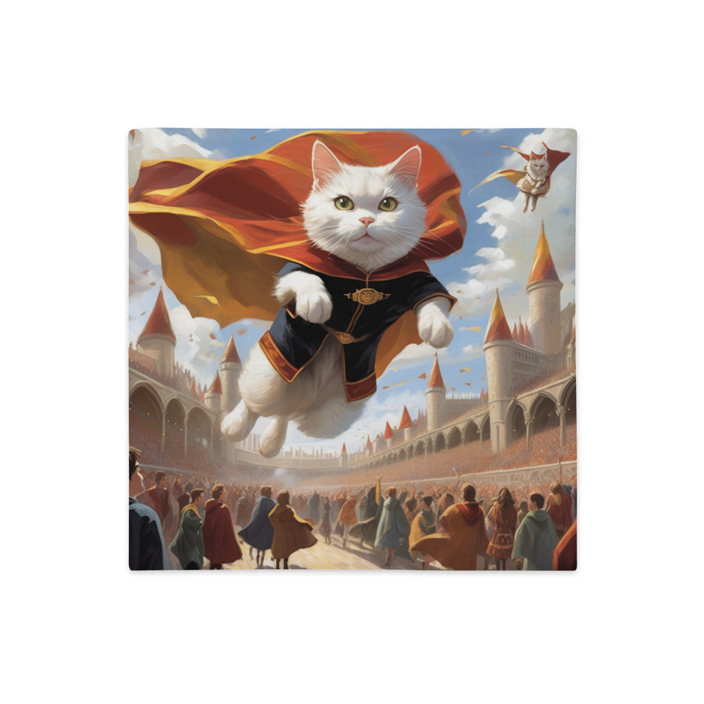 PugMug Custom White Companion Cat Premium Pillow Case