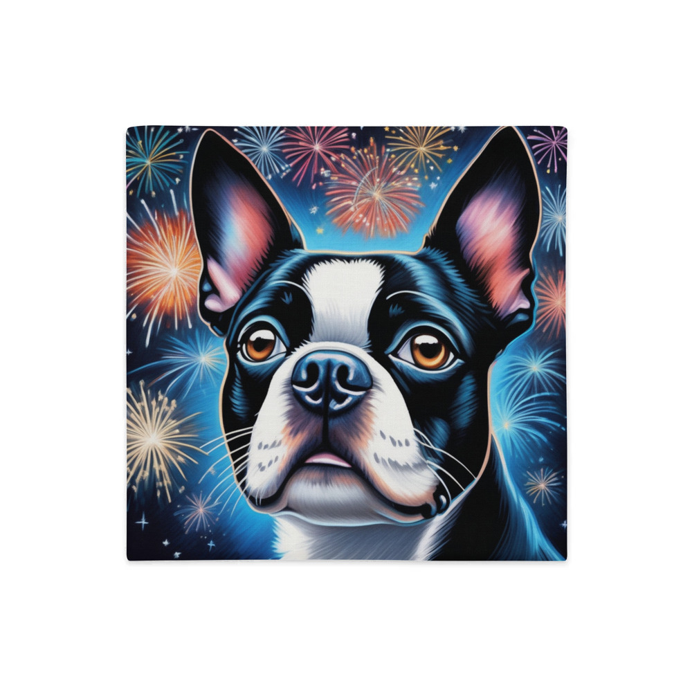 PugMug Custom Boston Terrier Premium Pillow Case