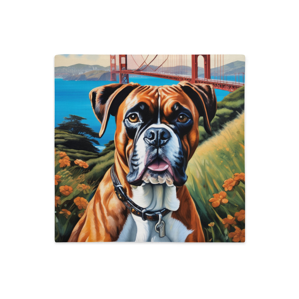 PugMug Custom Boxer Dog Premium Pillow Case