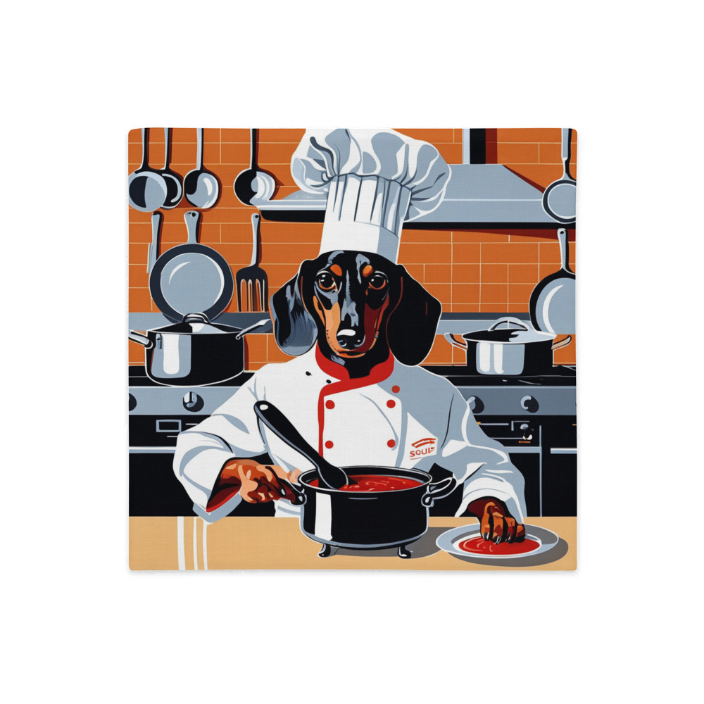 PugMug Custom Black Dachshund Premium Pillow Case