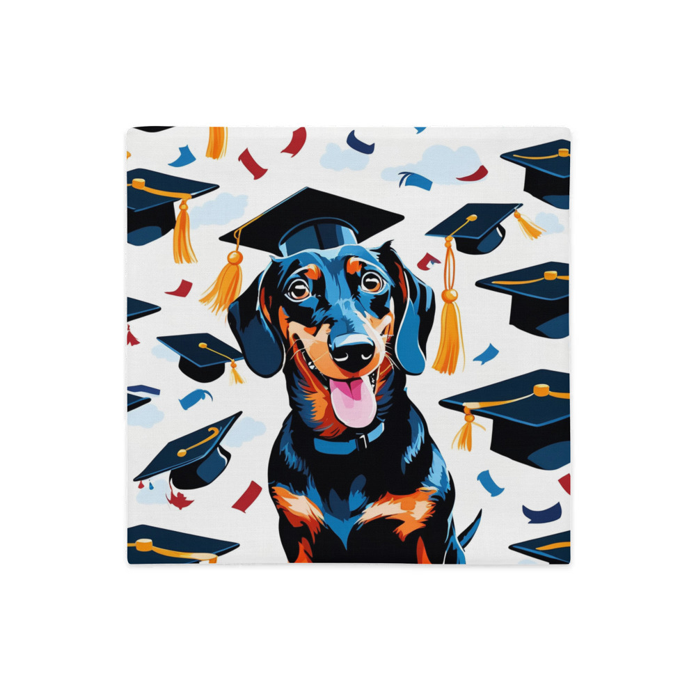 PugMug Custom Black Dachshund Premium Pillow Case