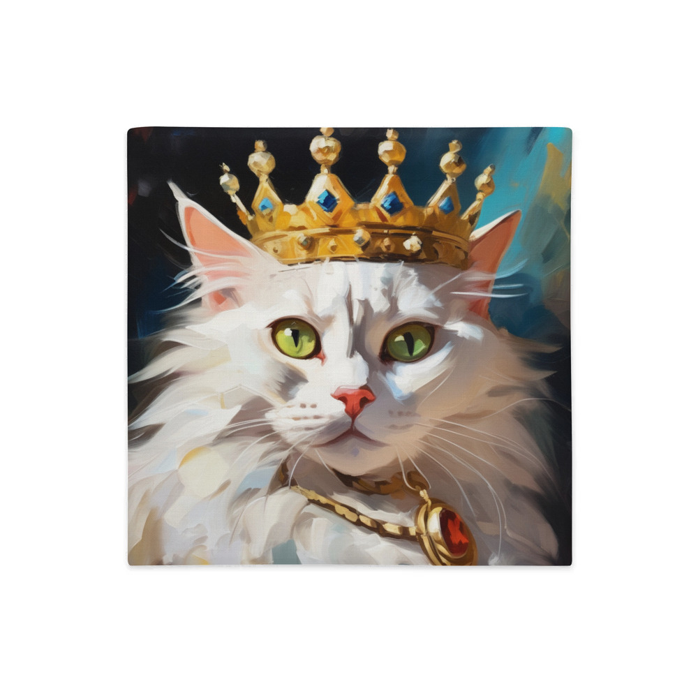 PugMug Custom White Companion Cat Premium Pillow Case