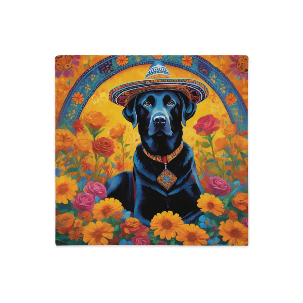 PugMug Custom Black Labrador Retriever Premium Pillow Case