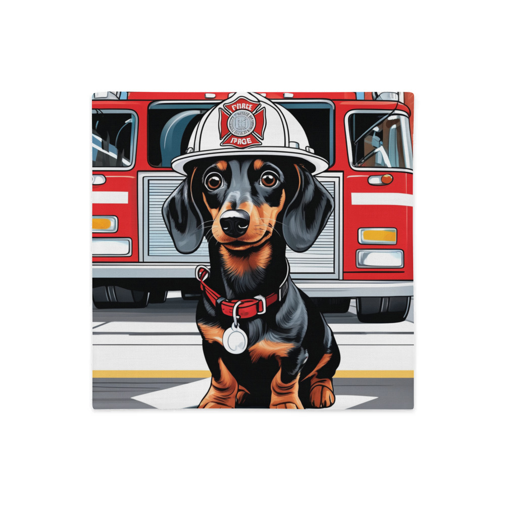 PugMug Custom Black Dachshund Premium Pillow Case