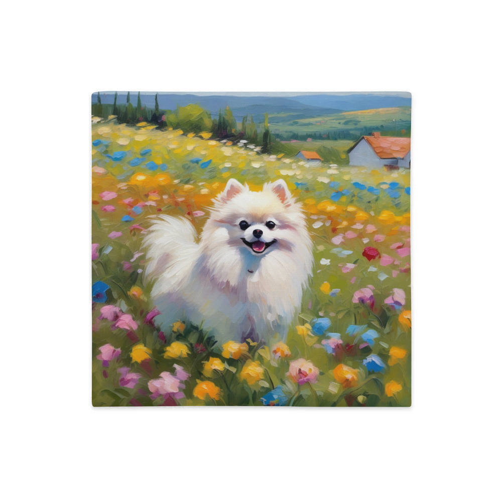 PugMug Custom White Pomeranian Premium Pillow Case