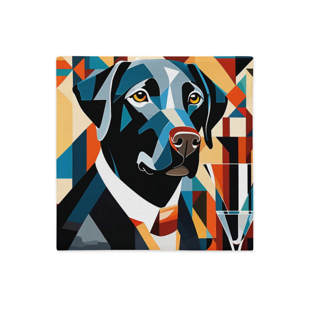 PugMug Custom Black Labrador Retriever Premium Pillow Case