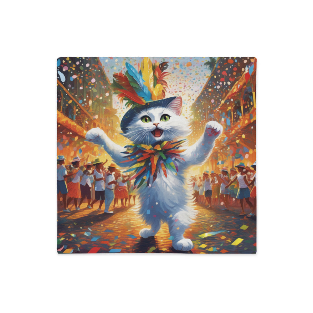 PugMug Custom White Companion Cat Premium Pillow Case