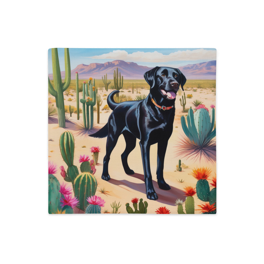 PugMug Custom Black Labrador Retriever Premium Pillow Case