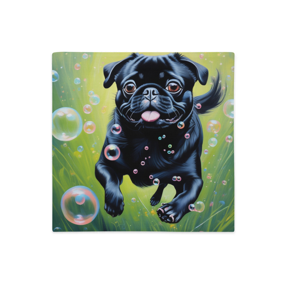 PugMug Custom Black Pug Premium Pillow Case