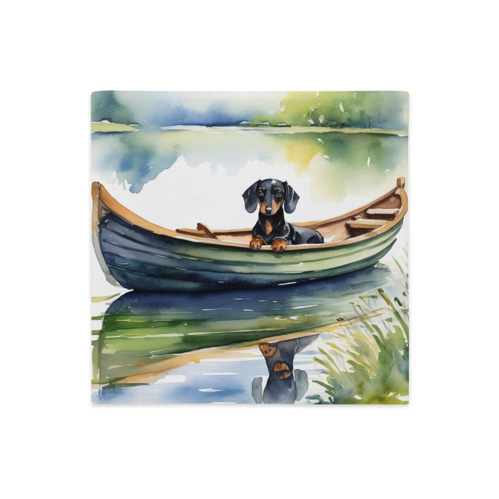 PugMug Custom Black Dachshund Premium Pillow Case