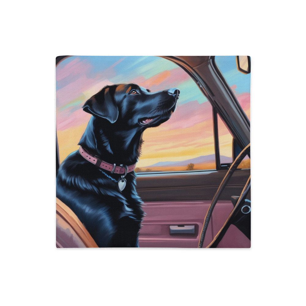 PugMug Custom Black Labrador Retriever Premium Pillow Case