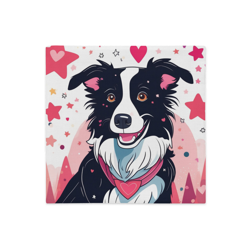PugMug Custom Border Collie Premium Pillow Case