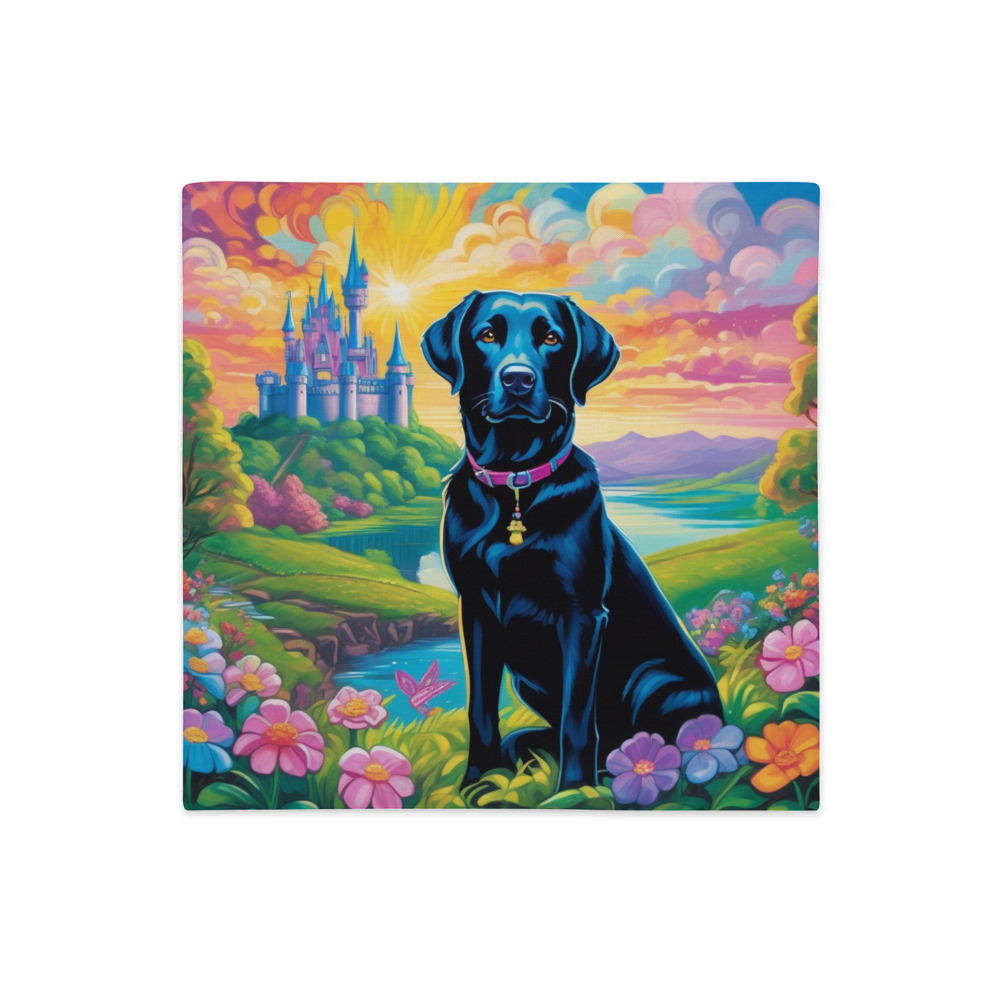 PugMug Custom Black Labrador Retriever Premium Pillow Case