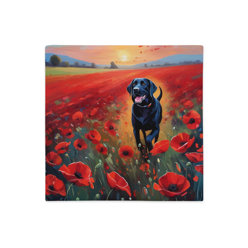 PugMug Custom Black Labrador Retriever Premium Pillow Case