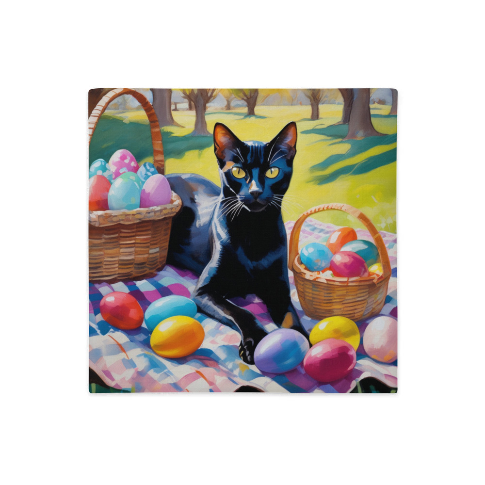 PugMug Custom Black Abyssinian Cat Premium Pillow Case