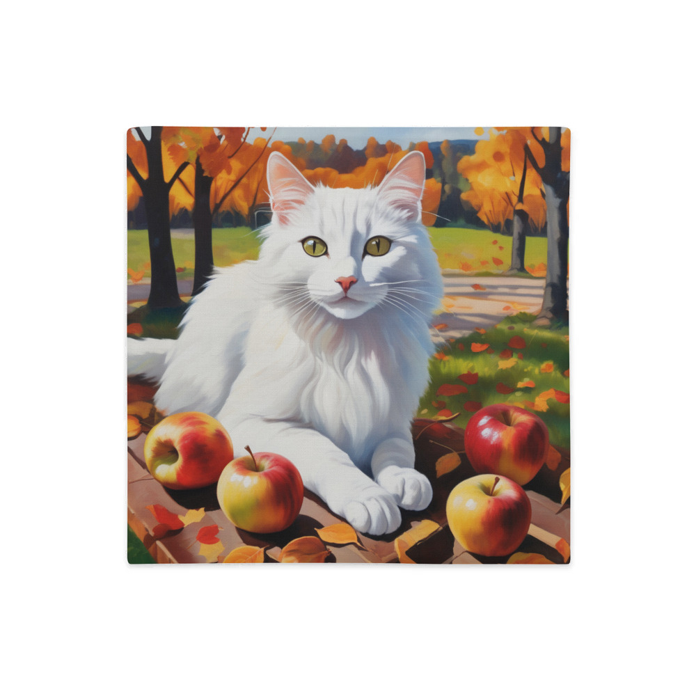 PugMug Custom White Companion Cat Premium Pillow Case