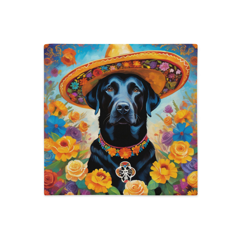 PugMug Custom Black Labrador Retriever Premium Pillow Case