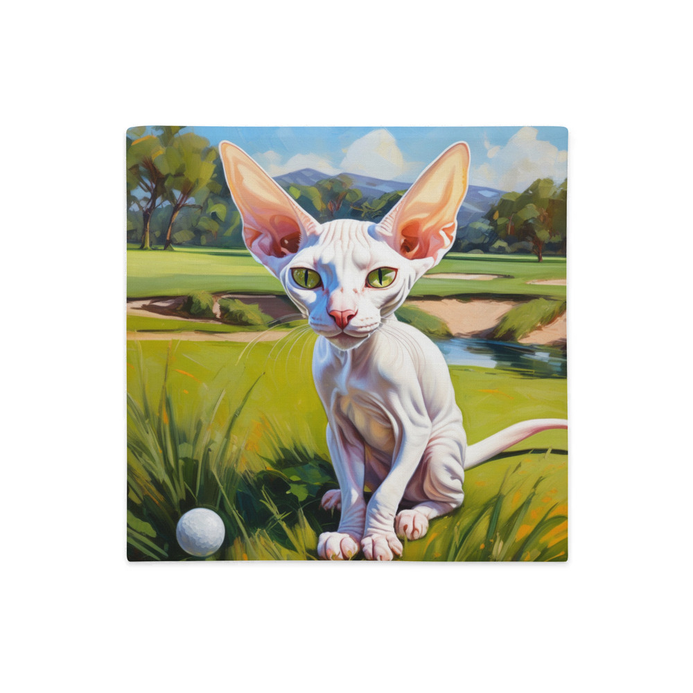 PugMug Custom White Sphynx Cat Premium Pillow Case