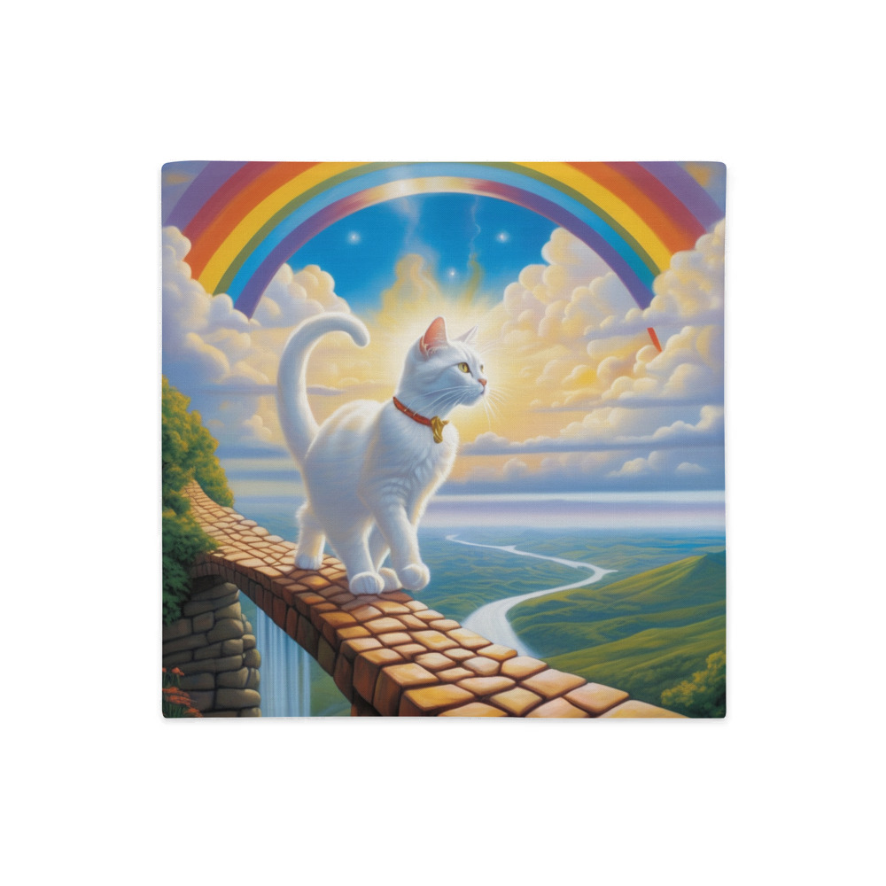 PugMug Custom White Companion Cat Premium Pillow Case