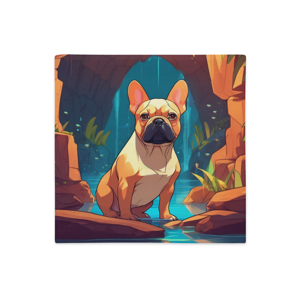 PugMug Custom Tan French Bulldog Premium Pillow Case